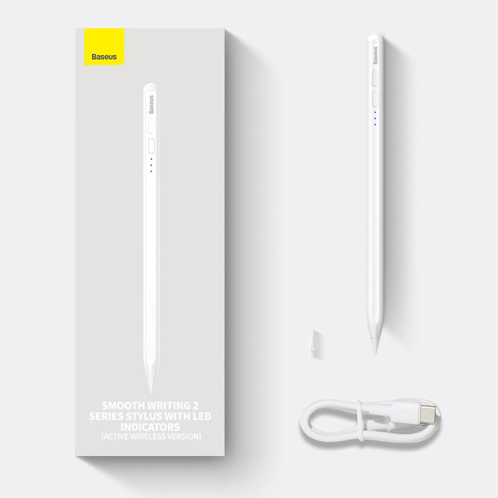Baseus White iPad Stylus Pen SXBC060502 - Precision Tip, Smooth Writing Tech