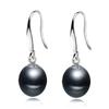Real Freshwater Gray Pearl Earrings For Women ,Wedding 925 Sterling Silver Jewelry Black Natural Pearl Earring Girl Birthday Gift