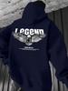 American-style abstract minimalist print men's hooded sweatshirt is suitable for casual everyday wear in autumn and winter.