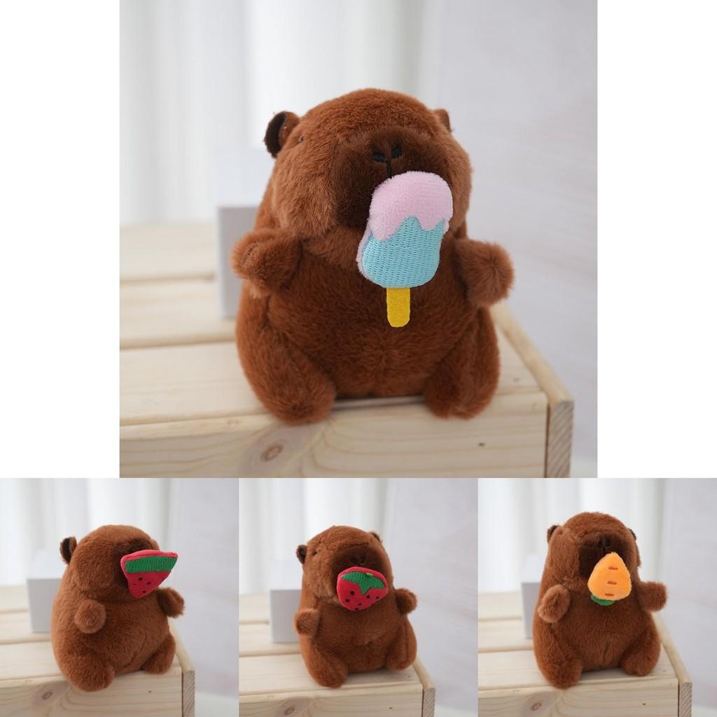 Adorable Capybara Plush Keychain Soft Cute Rodent Bag Charm For Animal Lovers