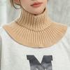 Solid Color Wraps Knitted Bib Warm Scarf Wool Scarf Simple Turtleneck Fake Collar  Autumn Winter