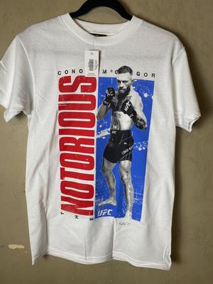 UFC Конор Макгрегор "THE NOTORIOUS" Официально лицензированная футболка UFC WHT Унисекс