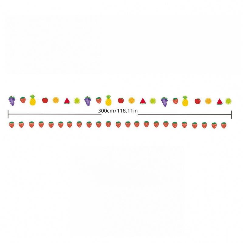 1 шт. Новые бумажные шпажки в виде фруктов клубники и ананаса, гавайская гирлянда для украшения, оформление фона для детского дня, дня рождения