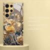Чехол для телефона с дизайном бабочки цвета розового золота для Samsung Galaxy S26 S25 S24 S23 S22 S21FE Ultra Plus Гальванизированное стекло твердый корпус из ТПУ
