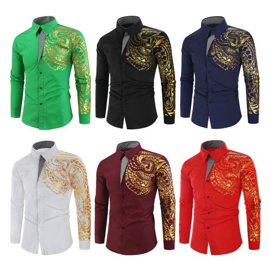 Мужская рубашка с отложным воротником и длинным рукавом, однобортный клетчатый кардиган в стиле ретро с принтом, свободный крой, мужской деловой топ средней длины