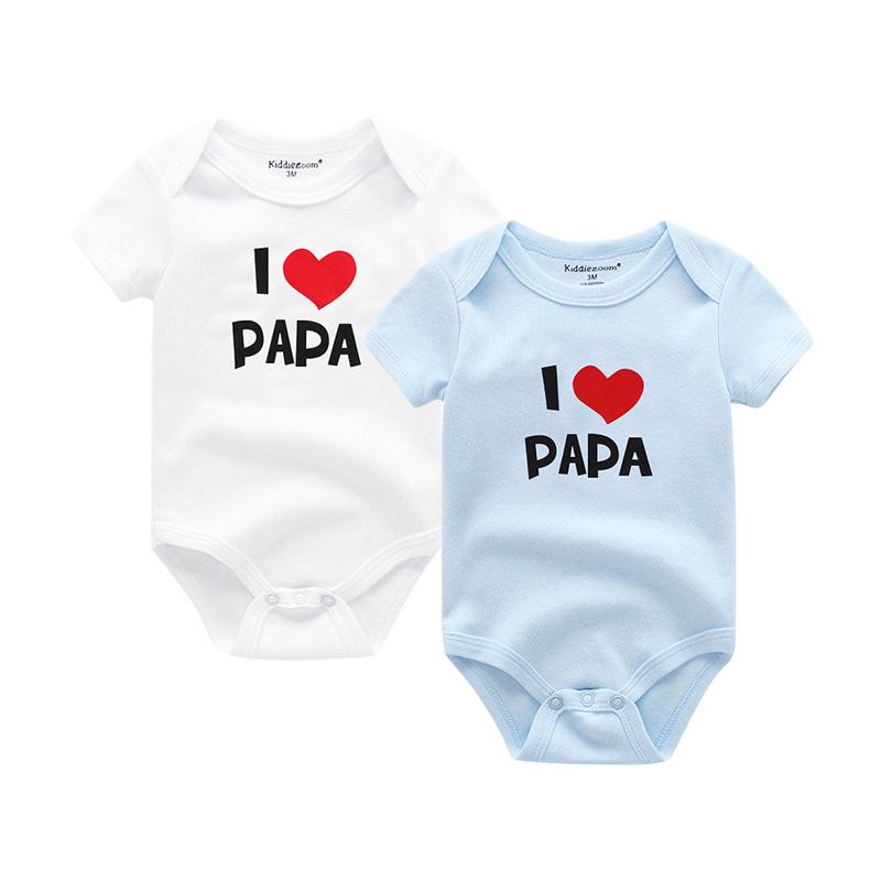 Детский хлопковый бодик с надписью,2 шт