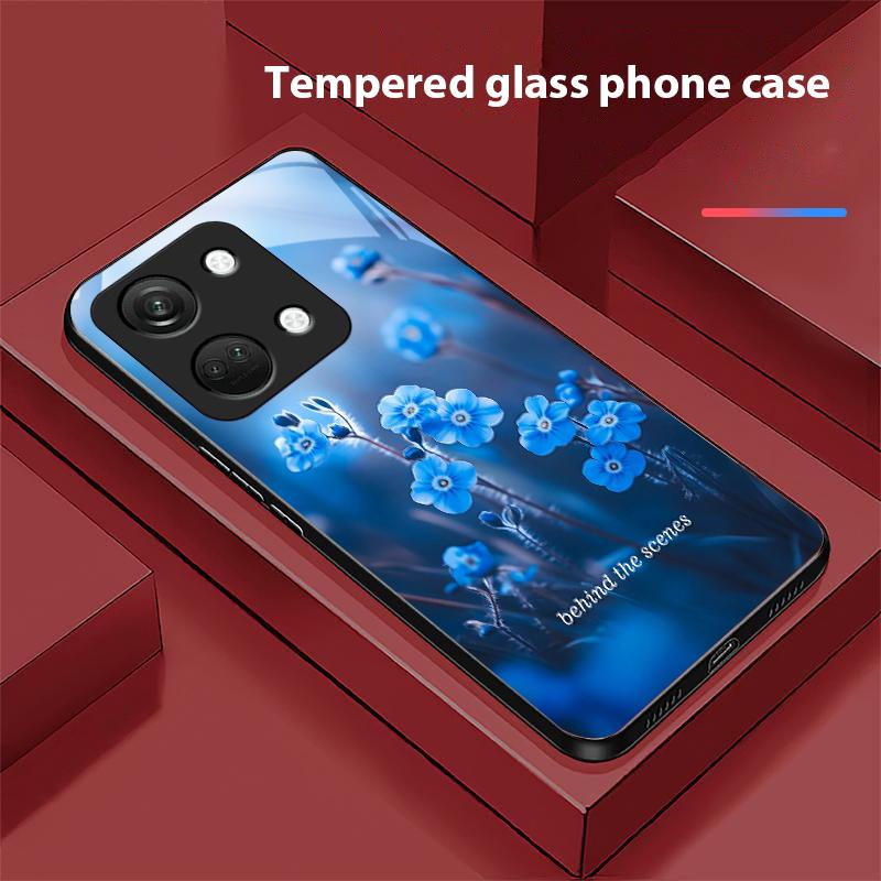 Элемент Синий Цветок Для OnePlus Nord 3 5 6T 7 Pro 8 12 10T Reno8 Lite 5G 10R Nord N30 Чехол Закаленное Стекло Чехол для Телефона Черный