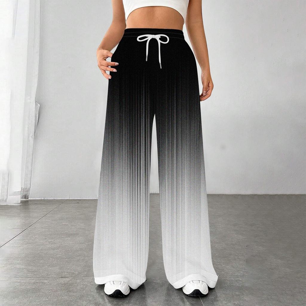 Женские модные свободные повседневные спортивные брюки с завязками на талии, повседневные брюки