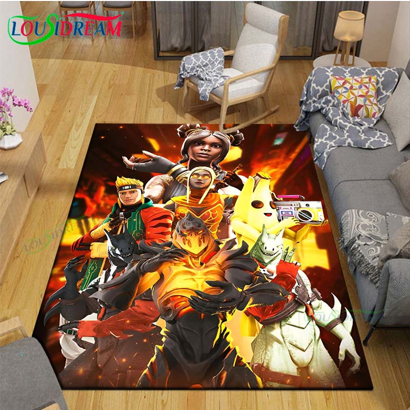 Hot 3D Fashion Game Cartoon Character Printed Carpet Outdoor Rug Area Rug Non-slip Carpet Bedroom Decor Carpet for Room Gift