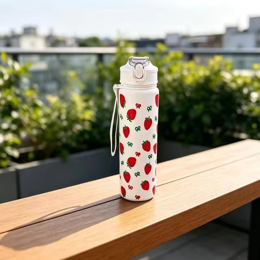 750ML Straw Tumbler Straw Lid Drinking Cup Cute Water Bottle Outdoor Activity