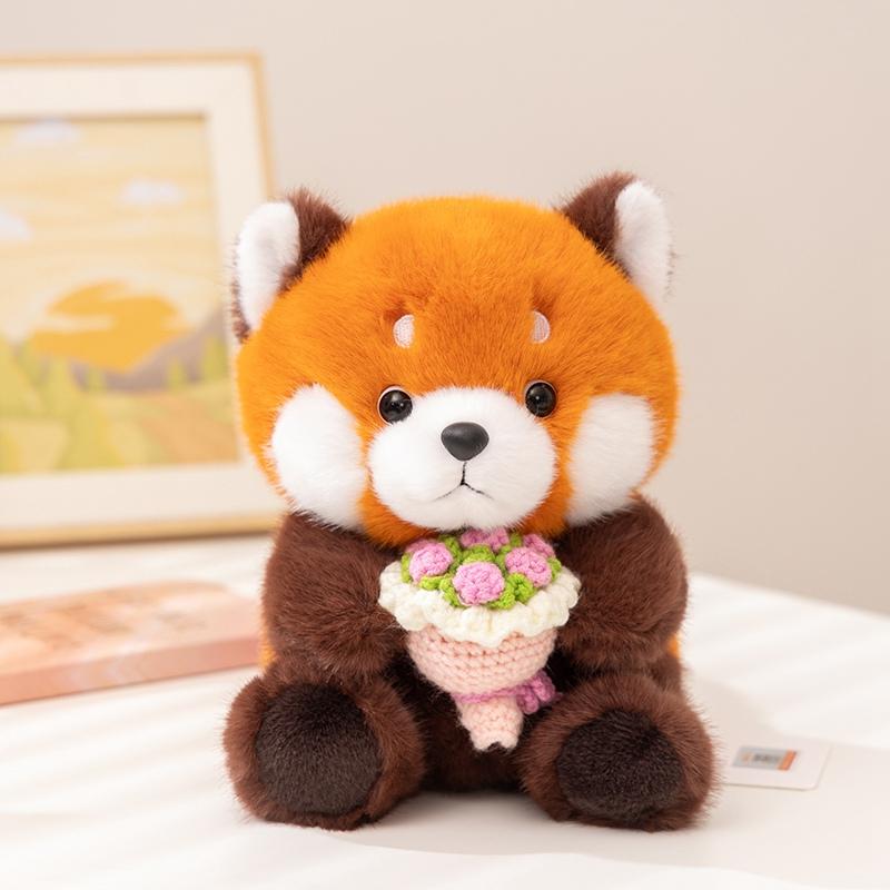 2025Cm Cute Hug Flower Bouquet Rabbit Raccoon Toy Capybara Hug Easter Egg Plush Doll Easter Valentine'S Day Gift