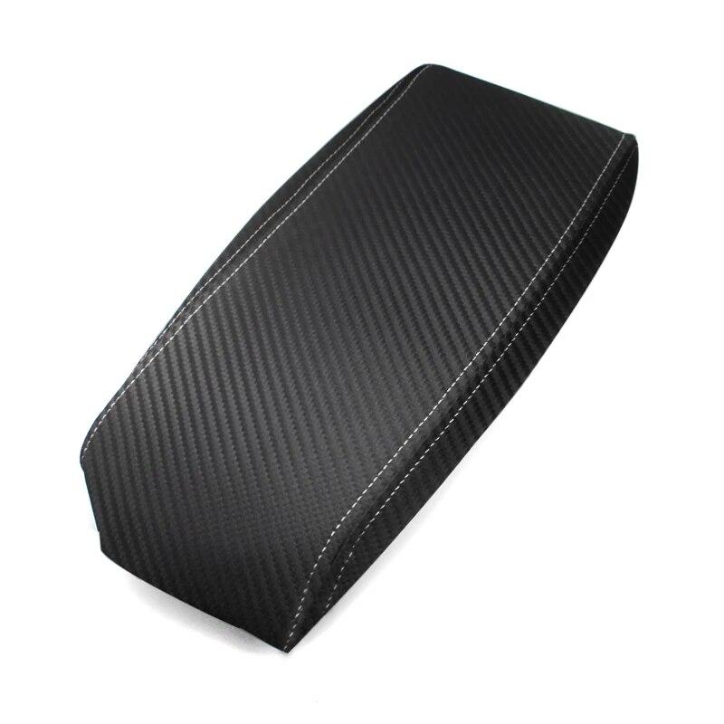 Soft Carbon Texture Leather Armrest Cover For Toyota Prius 2004 - 2009 Car Center Control Armrest Box Skin Cover Sticker Trim