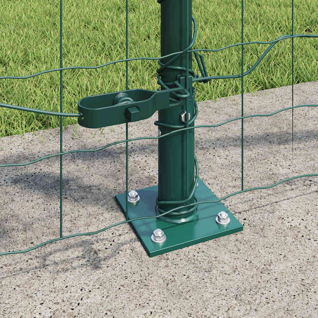 vidaXL Euro-Zaun mit Betonsockel 10 x 0,8 m PVC-beschichteter Stahl