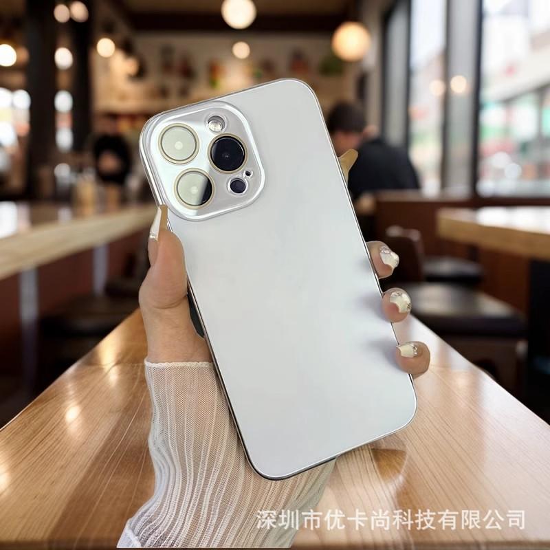 IPhone 16 Pro Max Case With Electroplated Finish Matte AG Texture Full Coverage Shockproof Protection Integrated Camera Lens
