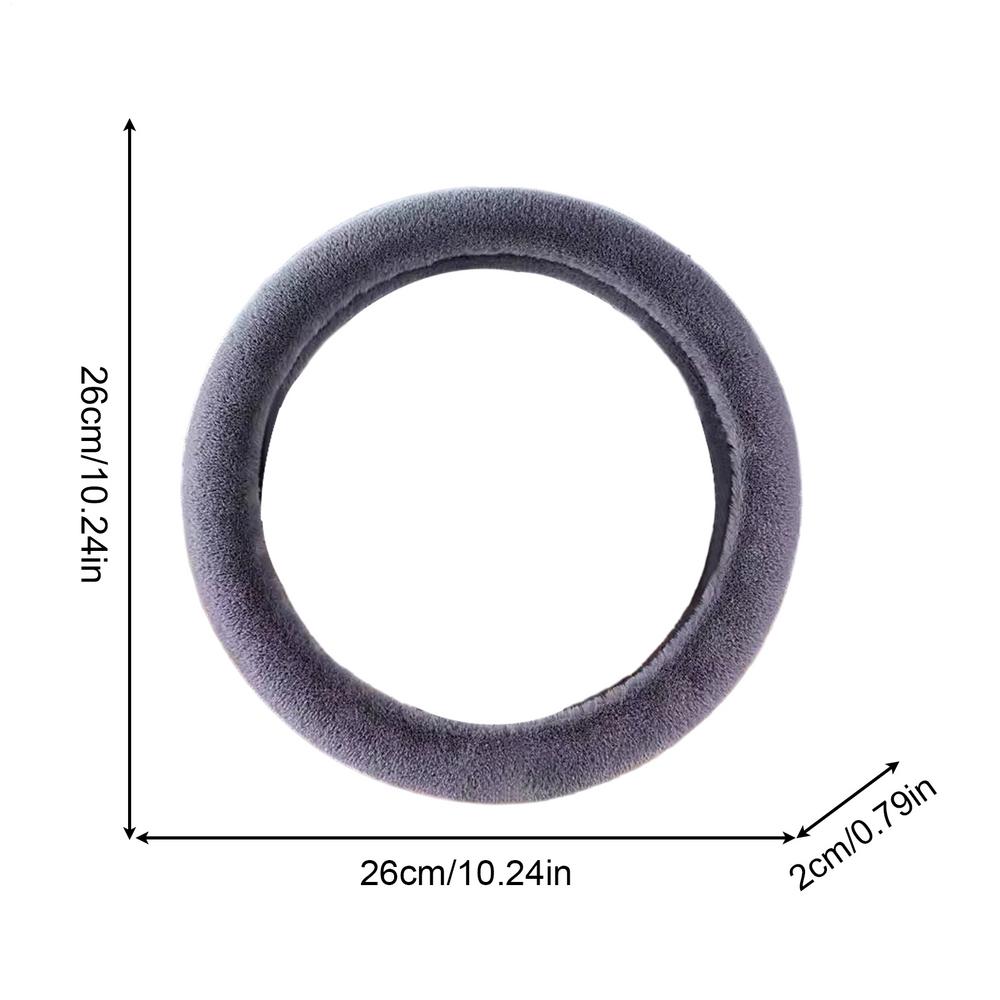 Чехол на руль 10,24 дюйма Плюшевый протектор Мягкий Нескользящий Чехол на руль Для женщин Для девушек Женский Автомобильный Зимний