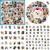 60pcs Emoji Dog Waterproof Graffiti Stickers Notebook Water Bottles Cases Phone
