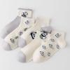 Женские милые носки с рисунком панды из мультфильма — весенне-летний выпуск, удобные белые короткие носки для студентов
