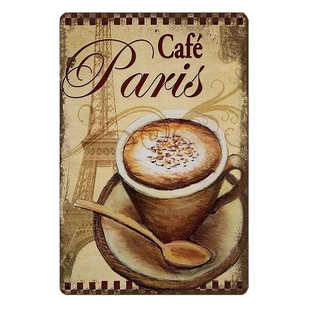 Vintage Coffee Metal Sign Retro Cafe Poster Tin Plaque for Home Bar Pub Kitchen Decoration Dark Roast Italian Coffee Art