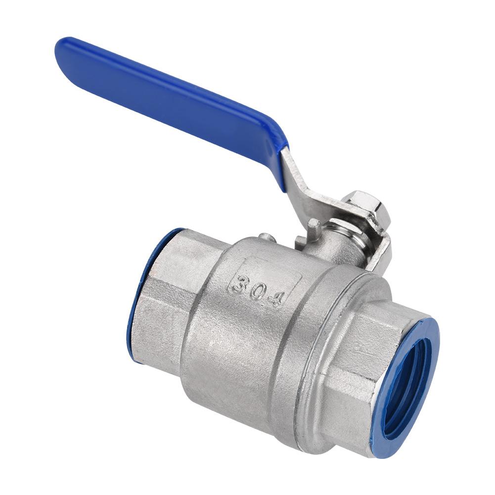 Valve, 1000WOG 316 Stainless Steel Two Piece Full Bore Valve Female Thread Water Valve Gas Shutoff Valve Heavy Duty Plumbing Fitting for Wat