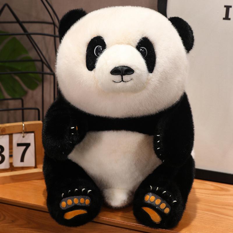 Cute Backpack Panda Flower Plush Toy Zoo Souvenir Qizai Doll Party Home Ornament