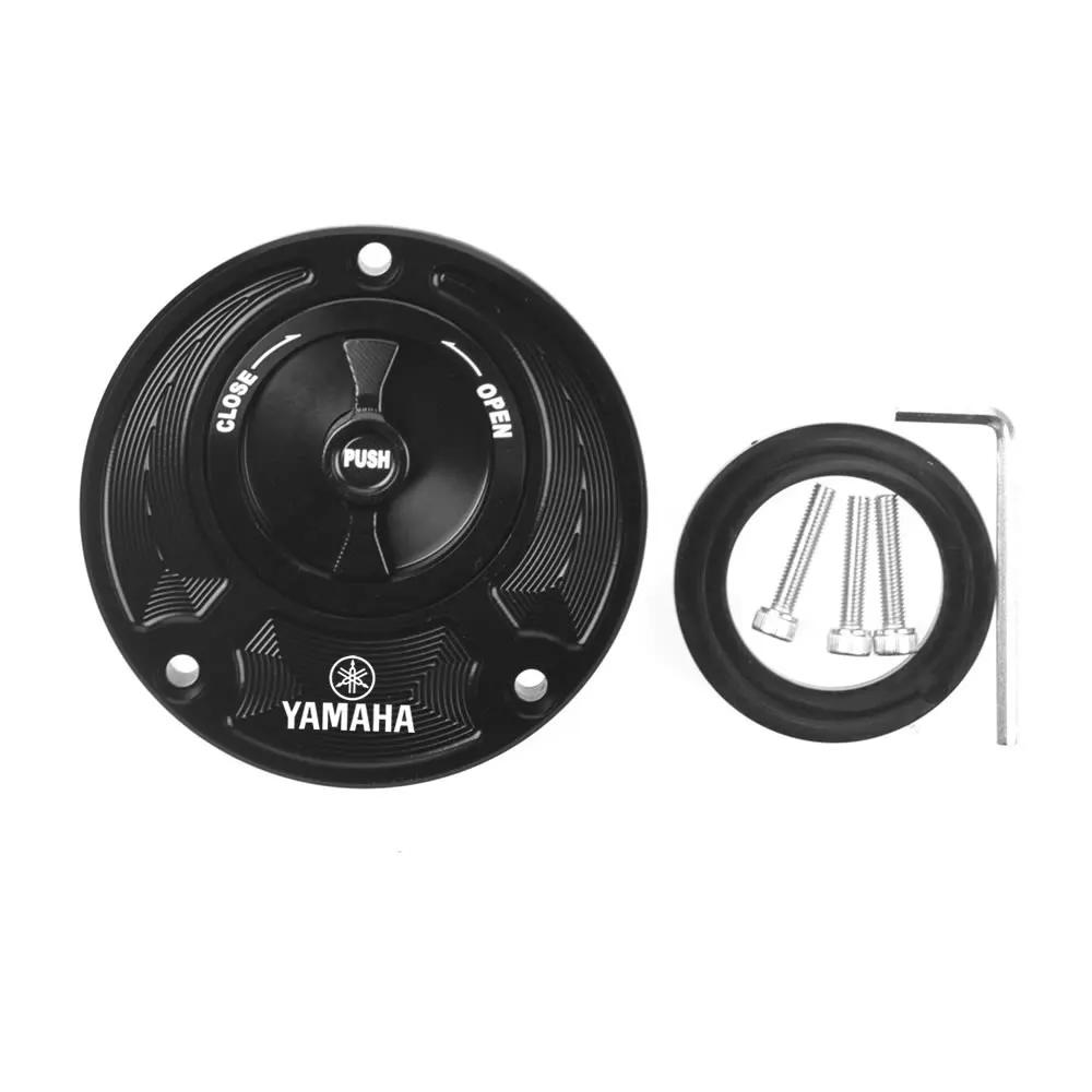 For Yamaha FZ6 FZ6R FZ1 R1 R6 R6S CNC Fuel Gas Tank Cap Cover Aluminum Keyless Motorcycle Accessories All years
