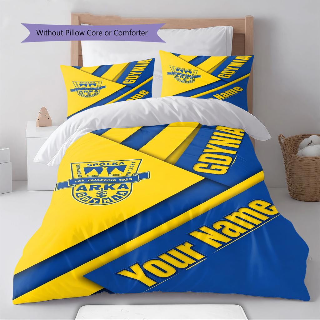 Name Custom ARKA GDYNIA TAPETA Pattern Bedding Set Quilt Cover Pillowcase Home Decor Gift (1 * duvet cover + 2 * pillowcase, without core)
