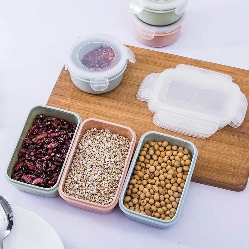 Пластиковый ланч-бокс Bento Box Овощной фруктовый салат Миска для сохранения свежести с герметичной крышкой Ящик для хранения еды для пикника на природе