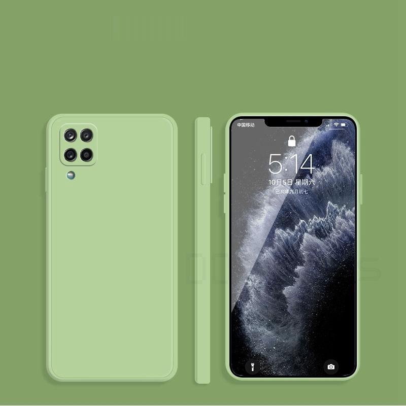 Квадратный матовый чехол из жидкого силикона для Samsung Galaxy A12 A53 A33 A13 A14 A34 A54 A02 A32 A52 A72 5G A31 A51 A71 S20 S21 FE S23 Plus, мягкий чехол для телефона