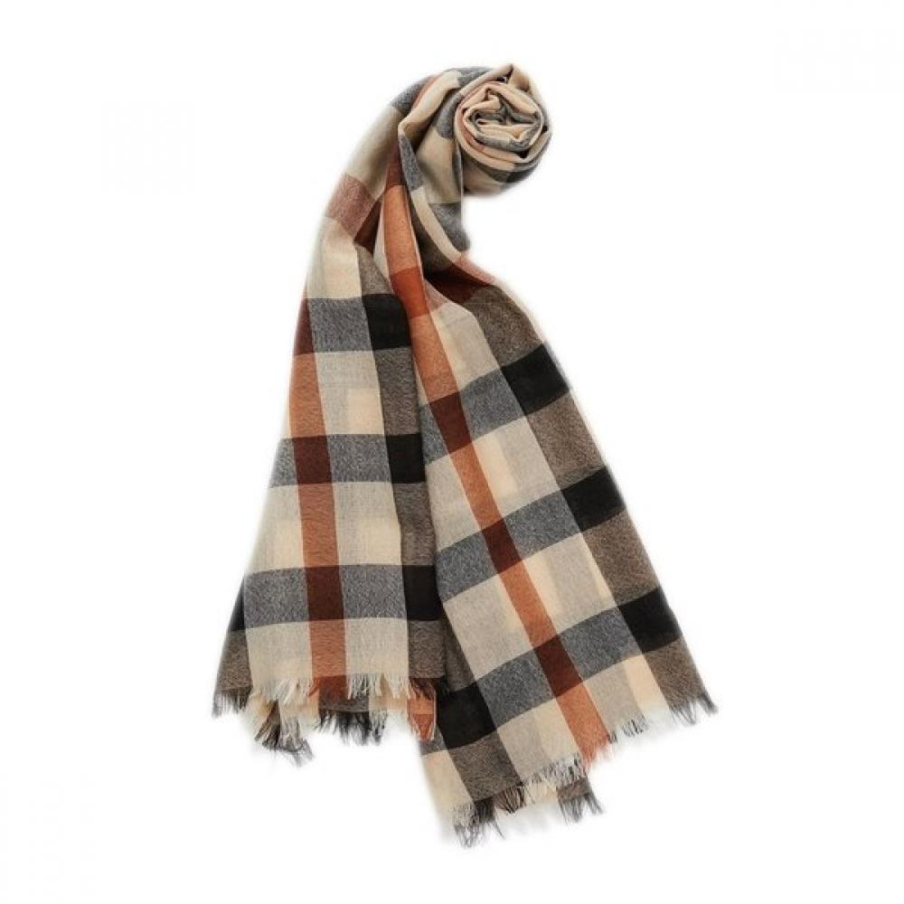 DakS Women S Light Brown houSe Check Wool Muffler dcSc5f110w2