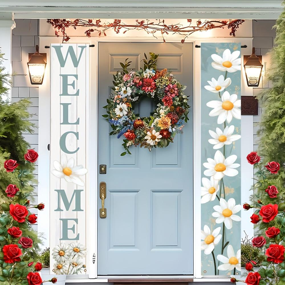 Spring Couplet Banner Flower Sunflower Pygmy 1 Pair 30x180cm Indoor Outdoor Decor
