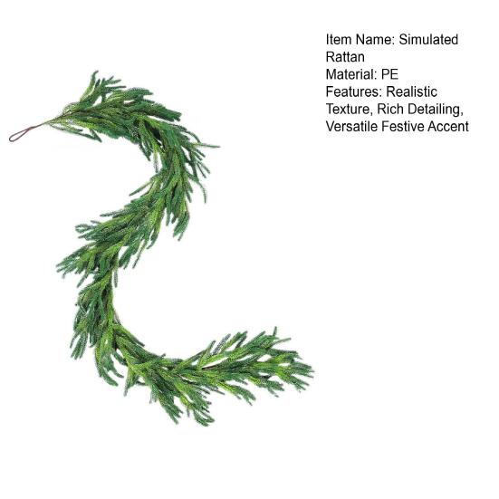 Сосновая Рождественская Гирлянда Реалистичная Зелень Вечнозеленая Кедровая Гирлянда Зимний Праздничный Декор Каминная Полка Камин Лестница Внутренний Наружный Декор