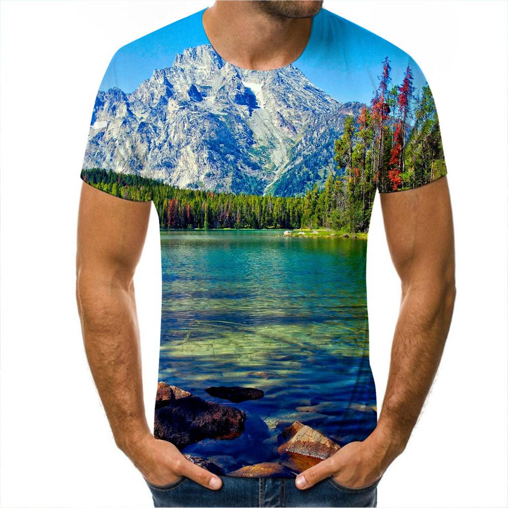 Мужская 3D футболка, летняя верхняя одежда, футболки с цветочным 3D принтом, модные футболки с круглым вырезом, мужские повседневные футболки с короткими рукавами