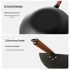 COOKER KING Wrought Iron Flat-Bottom Wok