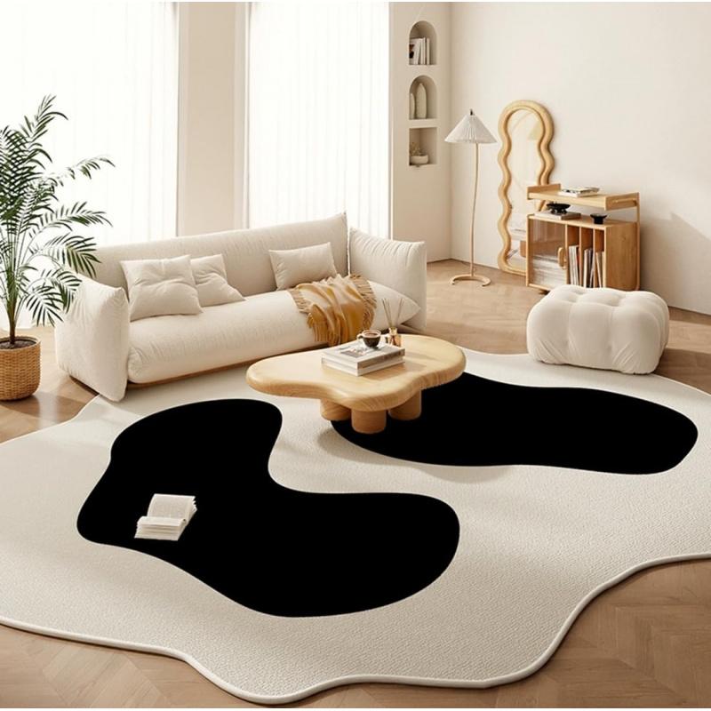 Minimalist Irregular Living Room Carpet Non Slip Easy Clean Floor Mat For Bedroom Dining Room Office Modern Home Decor