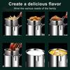Small Deep Fryer with Basket Pot Removable Frying Basket, Durable Stainless Steel Compact Oil Filter French Fry Pan Pot, No Spill Saving for Fries And