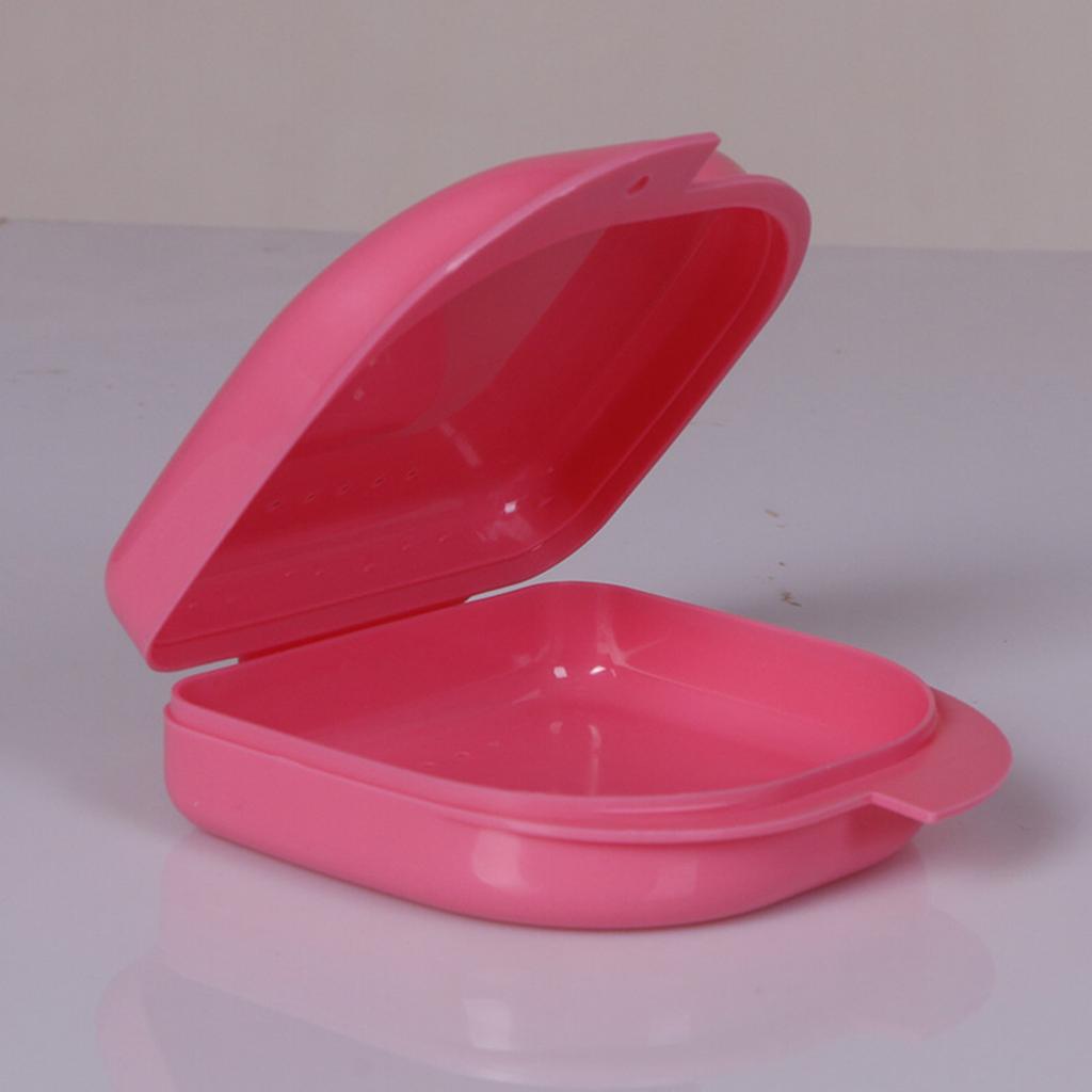 Orthodontic Braces Box Oral Cavity with Orthodontic Retainer Box Dentures Placed Dental Half-mouth