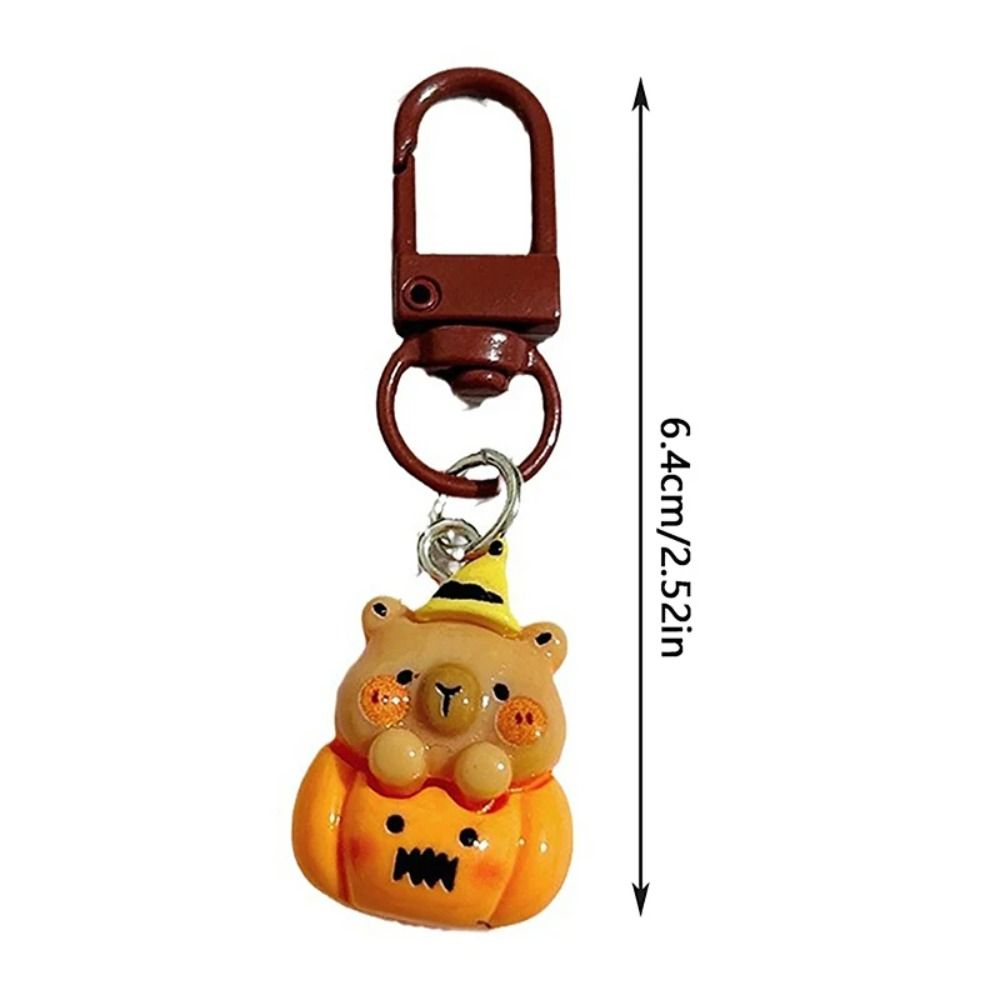 Capybara Pumpkin Capybara Keychain Creative Capibara Bag Hanging Donut Kapibara Pendant  Kids