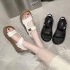 Platform Sandals Female 20252 Spring and Summer New Versatile Step On Shit Fairy with Skirt Velcro Roman Cool