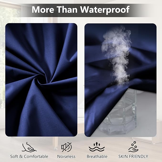 1pcs Solid Color Ultra-fine Fiber Waterproof Fitted Bed Sheet Mattress Cover Skin Friendly and Breathable King Size Sheet 1pcs