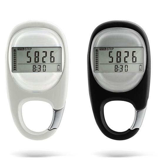 3D счетчик шагов Простой шагомер для ходьбы с карабином Точный трекер шагов