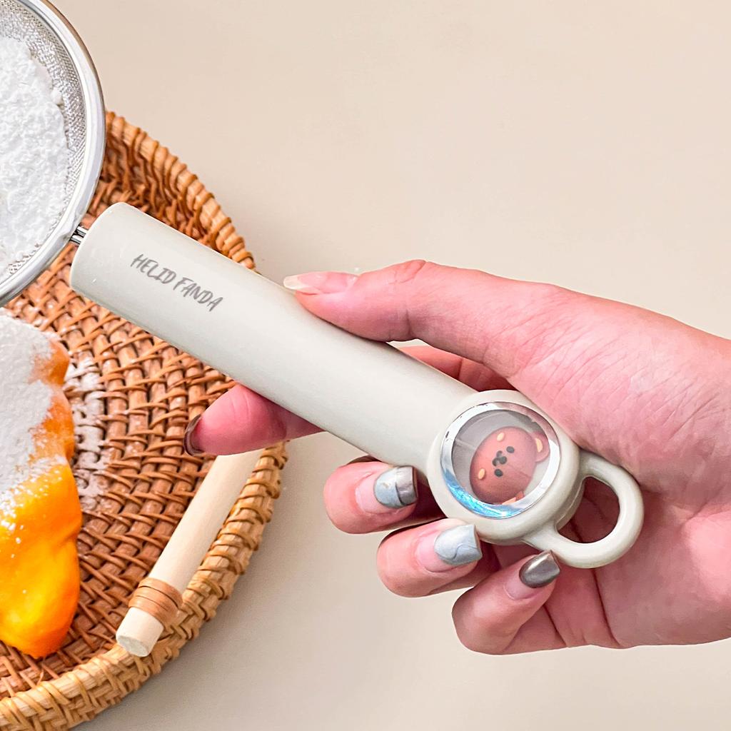 Сито для муки из нержавеющей стали 304, сито с мелкой сеткой, ложка-дуршлаг с милой ручкой, ложка-фильтр для продуктов, дуршлаг, кухонные гаджеты