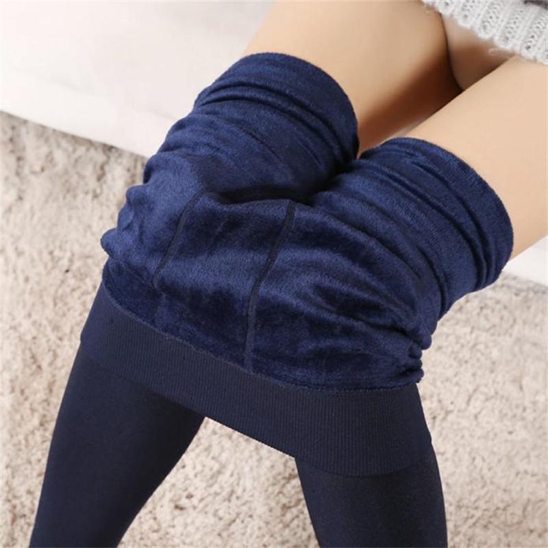Winter Women Plus Velvet Warm Leggings Elastic High Waist Thicken Leggings High Stretch Leggings