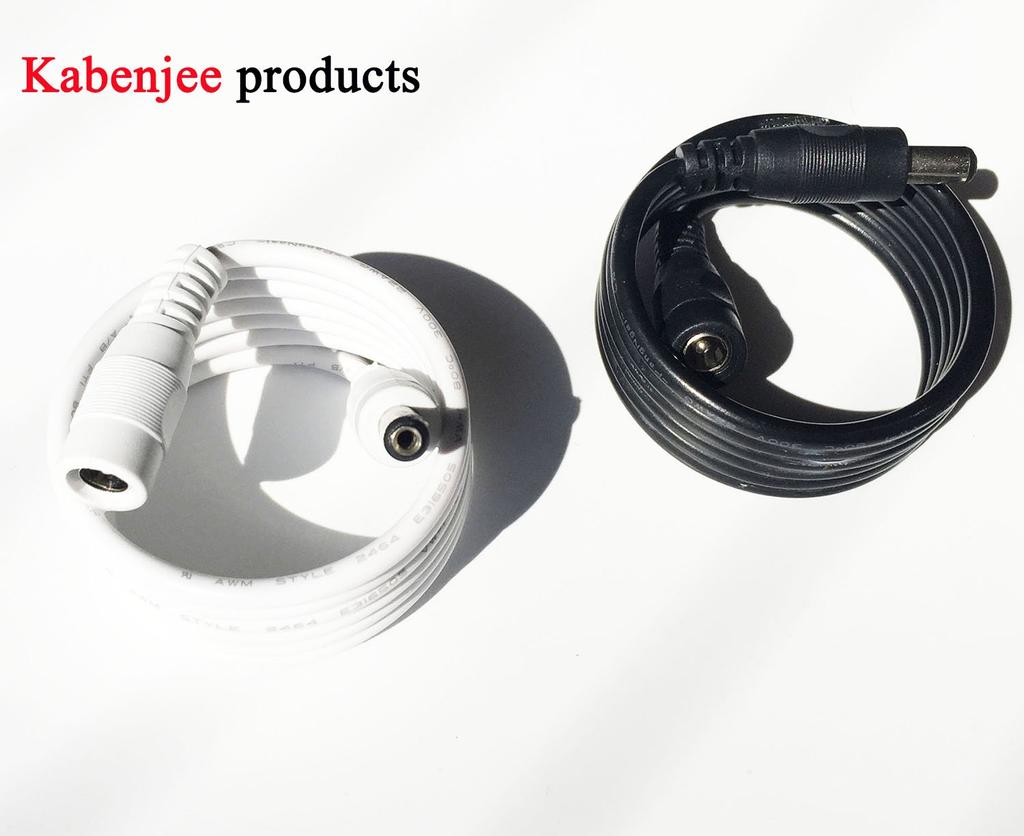 Kabenjee 2x 2m адаптер переменного тока удлинитель шнур питания постоянного тока DC штекер удлинитель для светодиодного удлинителя разъем для видеонаблюдения IP веб-сеть AHD безопасность