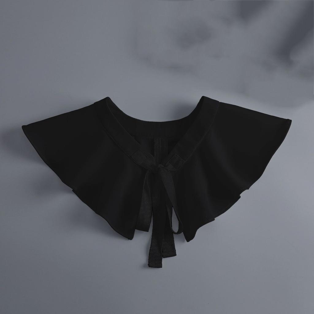White Korean Shirt Detachable Collar Wraps for Women Blouse Tops Lapel Fake Collar Shawls Ladies Dress Small Cape