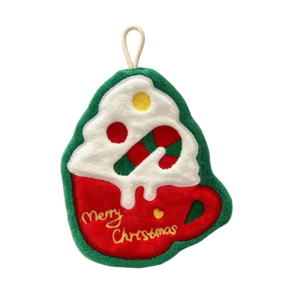 Coral Fleece Children's Small Towels Absorbent Christmas Tree Towel Cleaning Cloth Christmas Gift