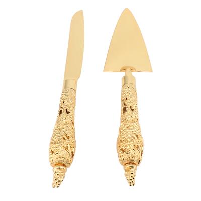 Нож для торта и лопатка для пирога Цинковый сплав Кондитерская лопатка для десерта Сервер Набор для нарезки для свадьбы семьи