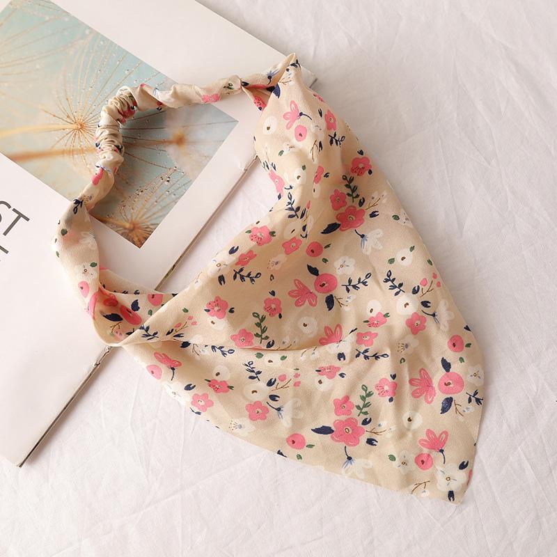 1 шт. Цветочный принт, модная ткань, винтажные аксессуары для девочек, удобные повязки на голову, шарф для волос, эластичная резинка