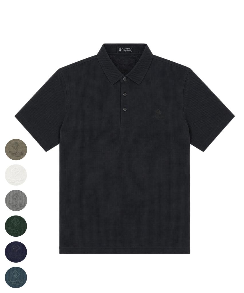 BHPOLOCLUB Men'S Cooling Seersucker Jacquard Pk T-Shirt 6 Colors Ts269