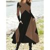 Women's Autumn Casual Ethnic Style Retro Fashion Long Sleeved Oversized Swing Long Dress