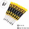 1/7pcs Torx Screwdriver Bit Set T3 T4 T5 T6 T7 T8 T10 Mini Hexagon Screwdriver Game Console Handle Disassembly Repair Tools
